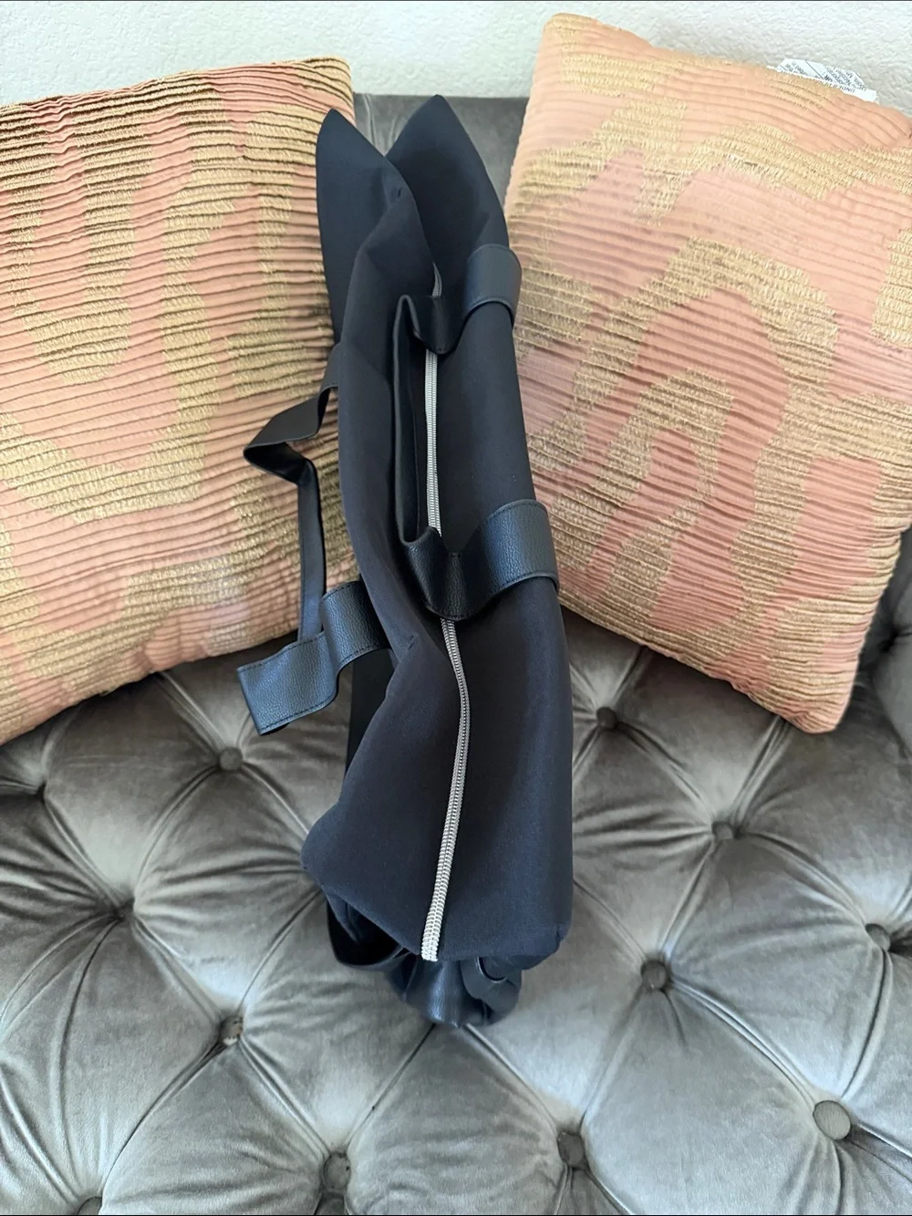 Viktor & Rolf Black Canvas Travel Weekender Tote